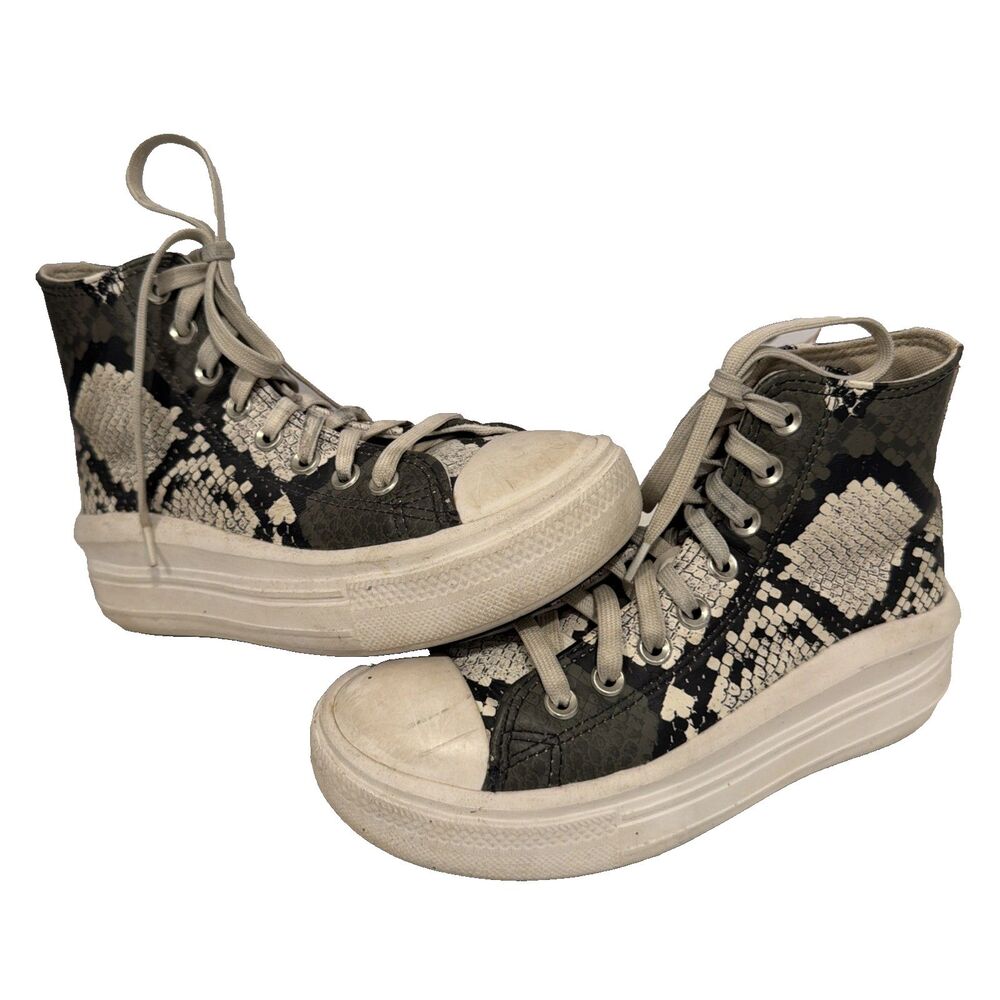 Converse All Star Move High Authentic Glam Snakeskin Platform Sneakers